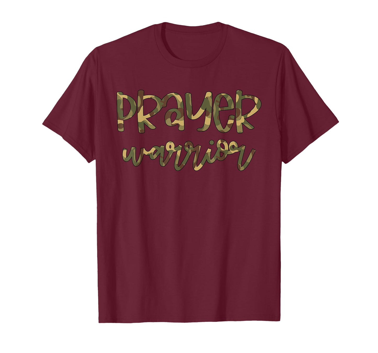 Camo Prayer Warrior Christian Pink Breast Cancer Awareness T-Shirt