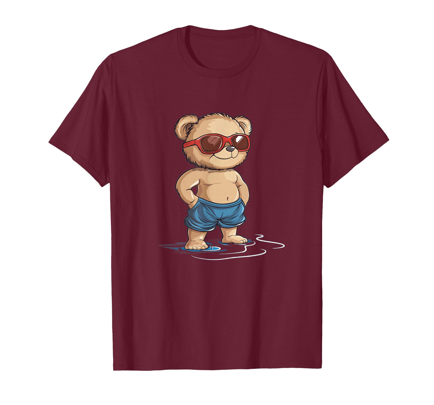 Fun Swimming Teddy Bear for Beach Adventures T-Shirt