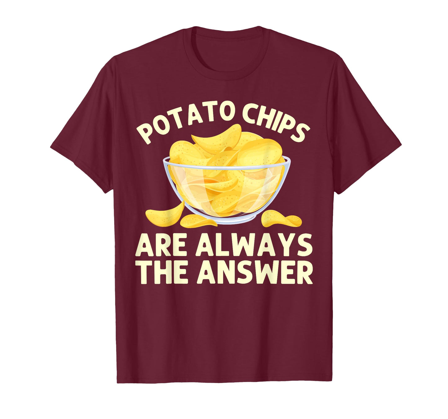 Funny Potato Chips Art for Men Women Kids Bag of Chips Lover T-Shirt