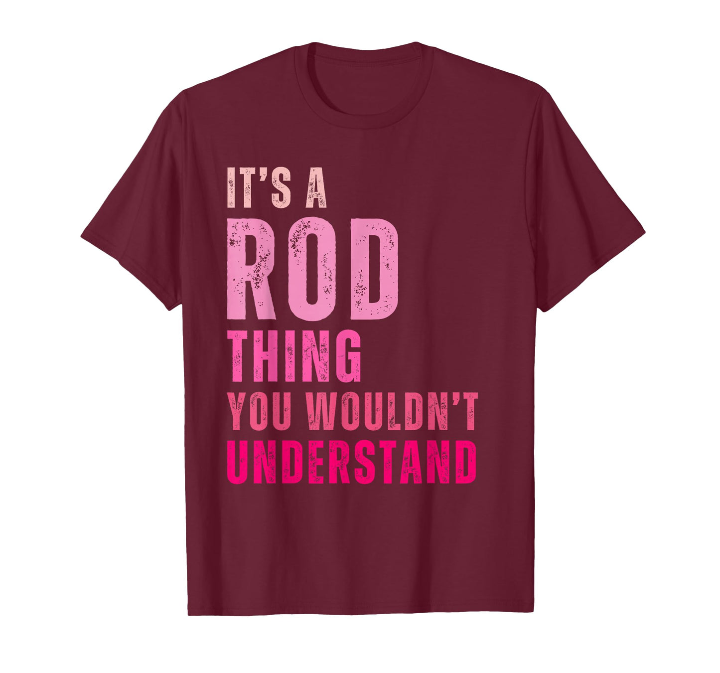 Rod Personalized Names Apparel Vintage Unisex T-Shirt, Black, Small, Short Sleeve, Letter Print, Vintage Design