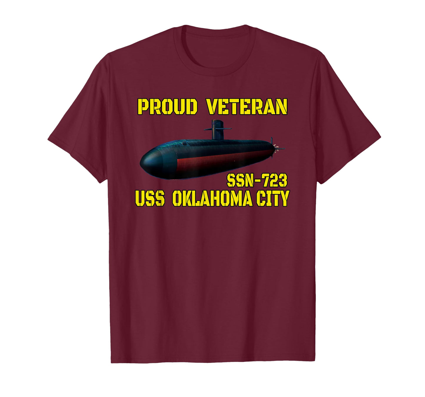 USS Oklahoma City SSN-723 Submarine Veterans Day Fathers Day T-Shirt