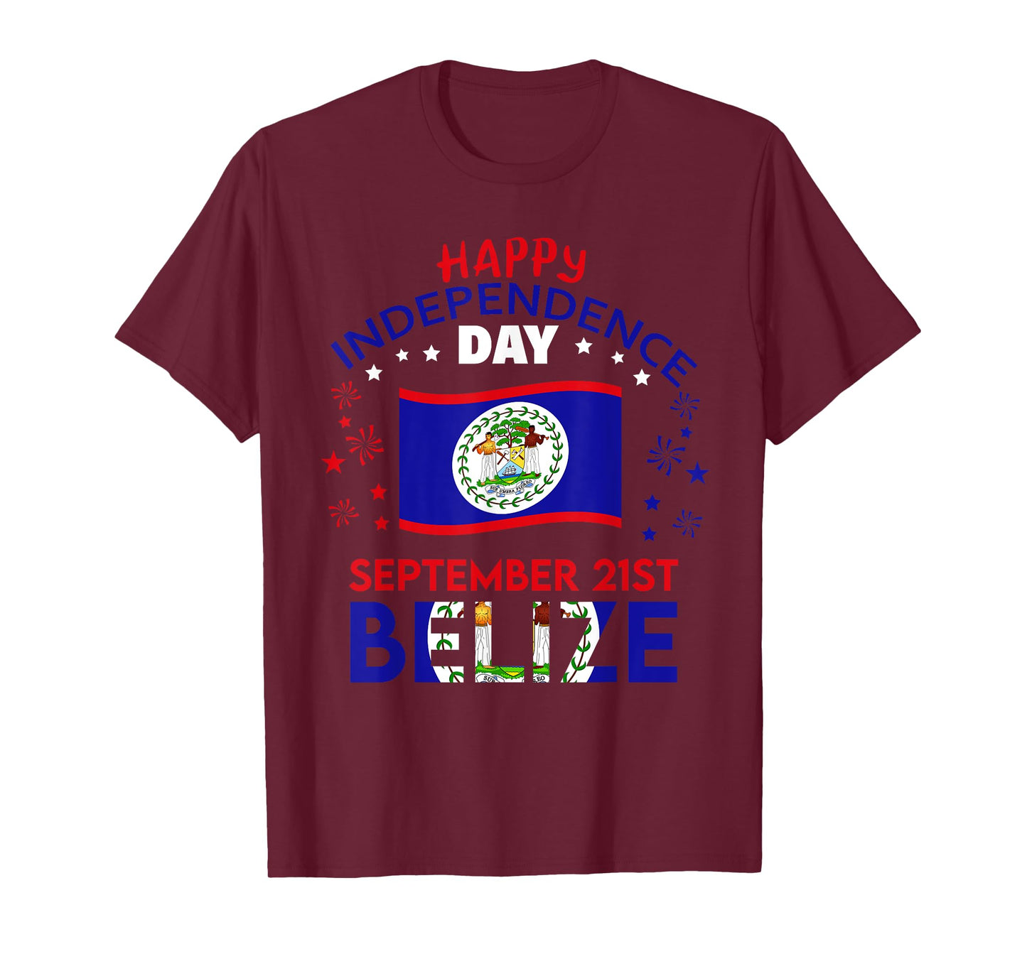 Belize 44th Independence Day Belizean Pride Belize Flag T-Shirt