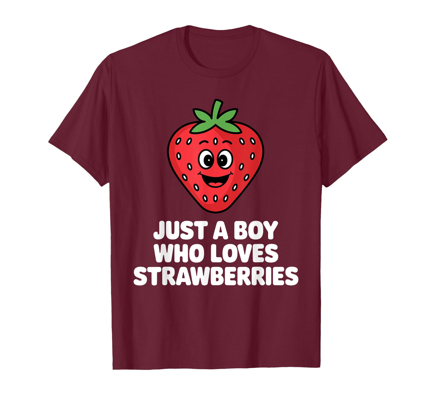 Funny Strawberry Design For Boys Men Fruit Strawberry Lover T-Shirt