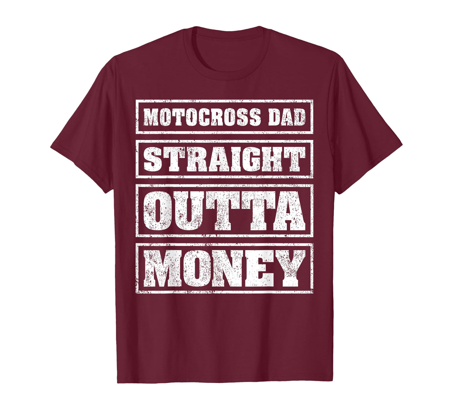 Motocross Dad Straight Outta Money Motocross Father's Day T-Shirt