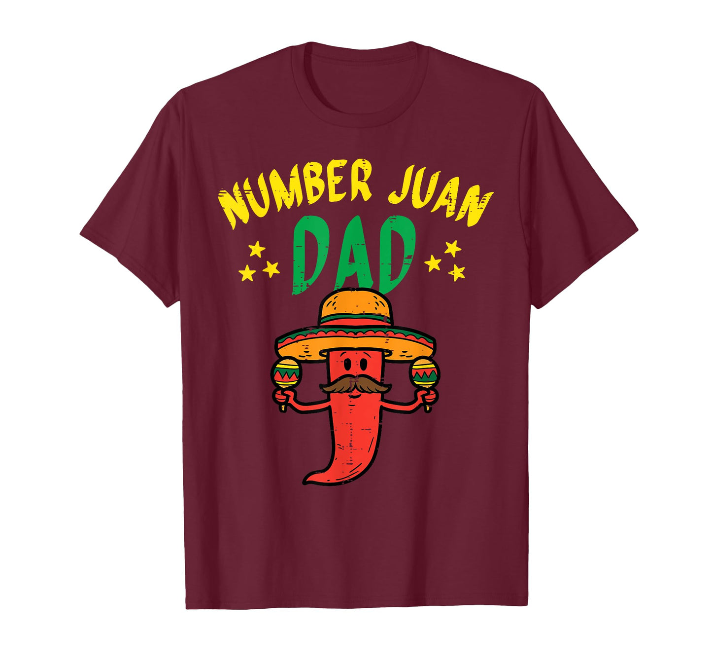 Number One Dad Mexican Fathers Day Funny Padre Juan Papa Men T-Shirt
