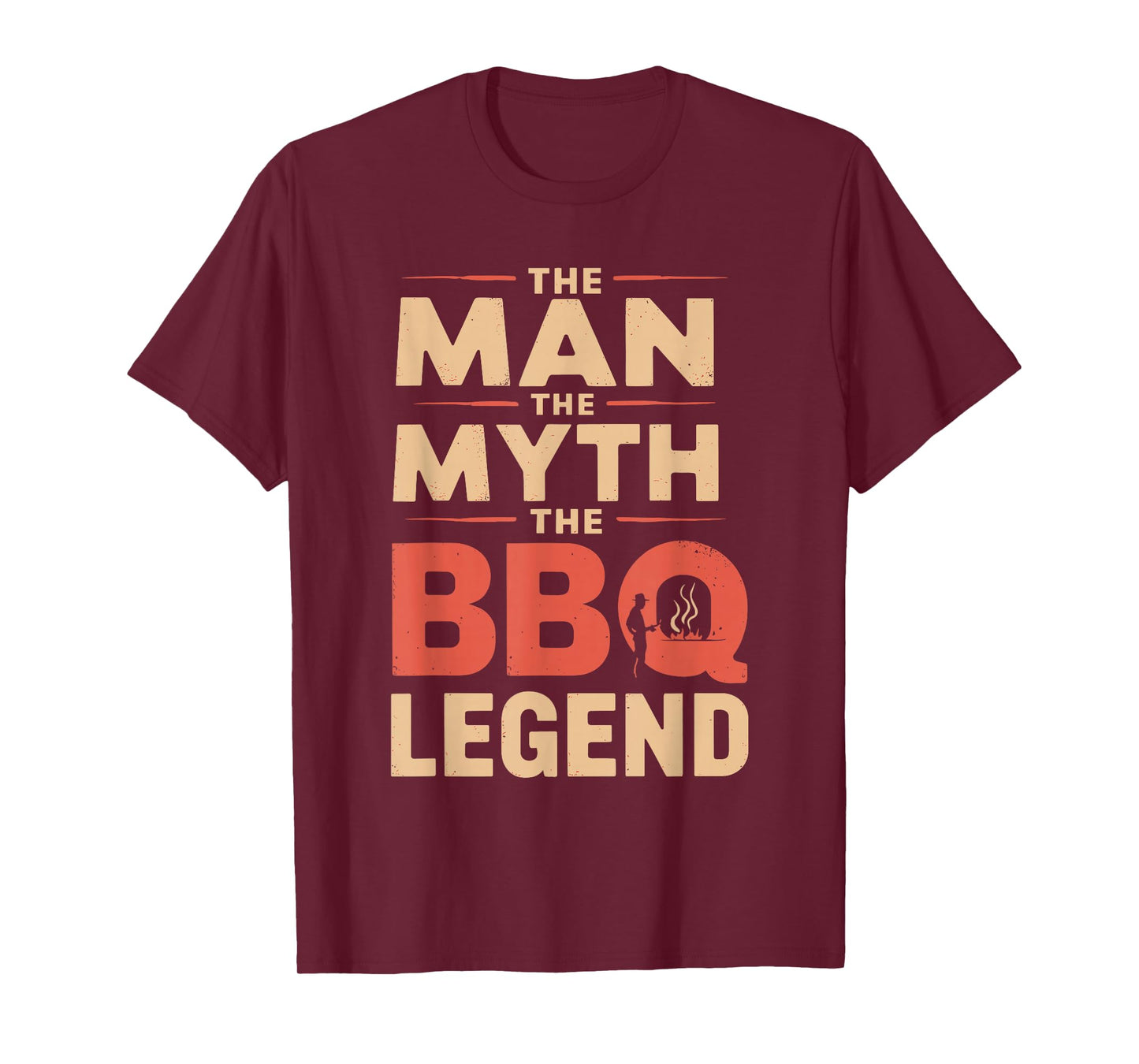 Funny The Man The Myth The BBQ Legend Fathers Day Grilling T-Shirt