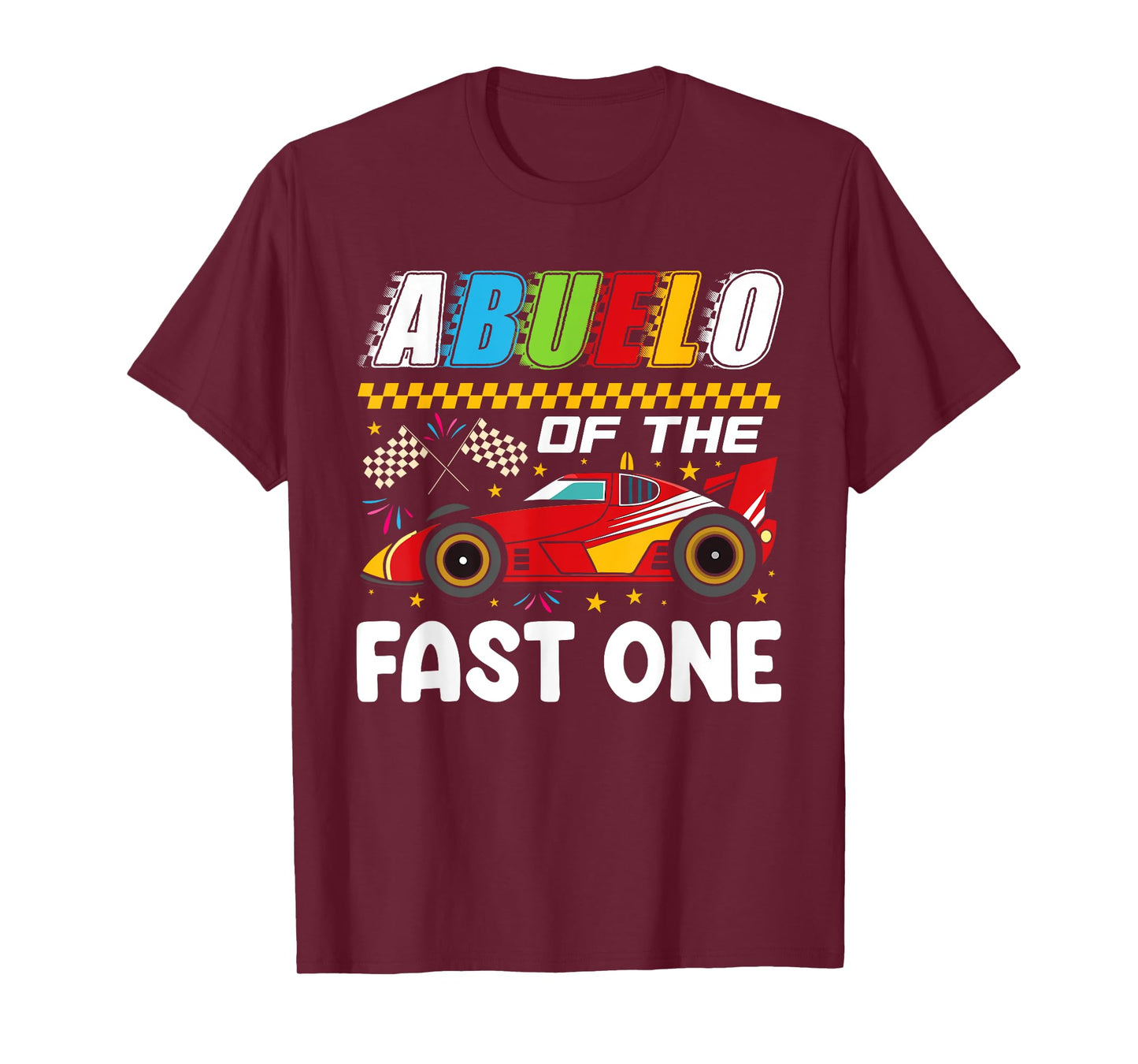 Abuelo of The Fast One First Birthday Racing Car Family T-Shirt