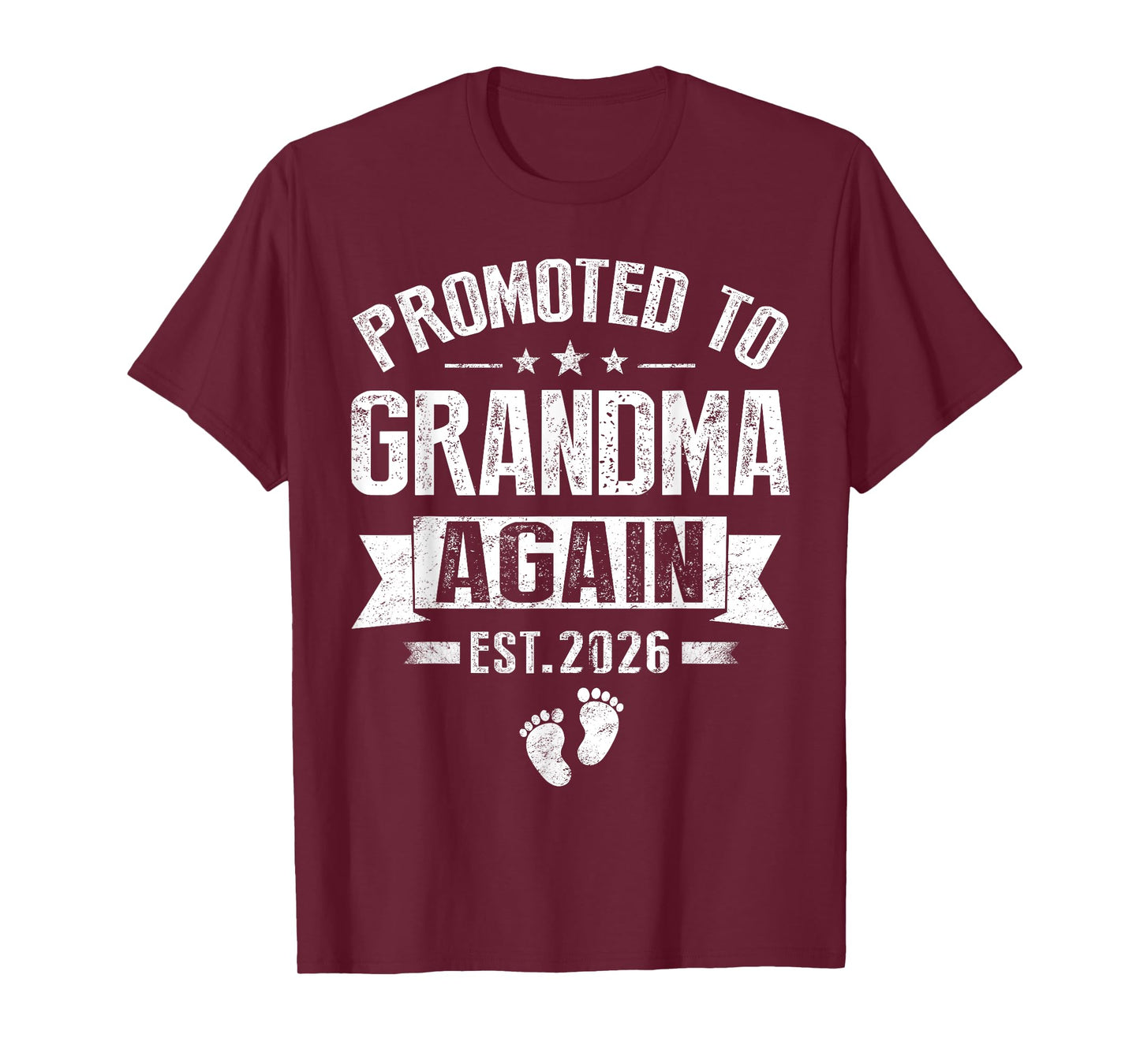 Promoted To Grandma Again Est 2026 Pregnancy Announcement T-Shirt