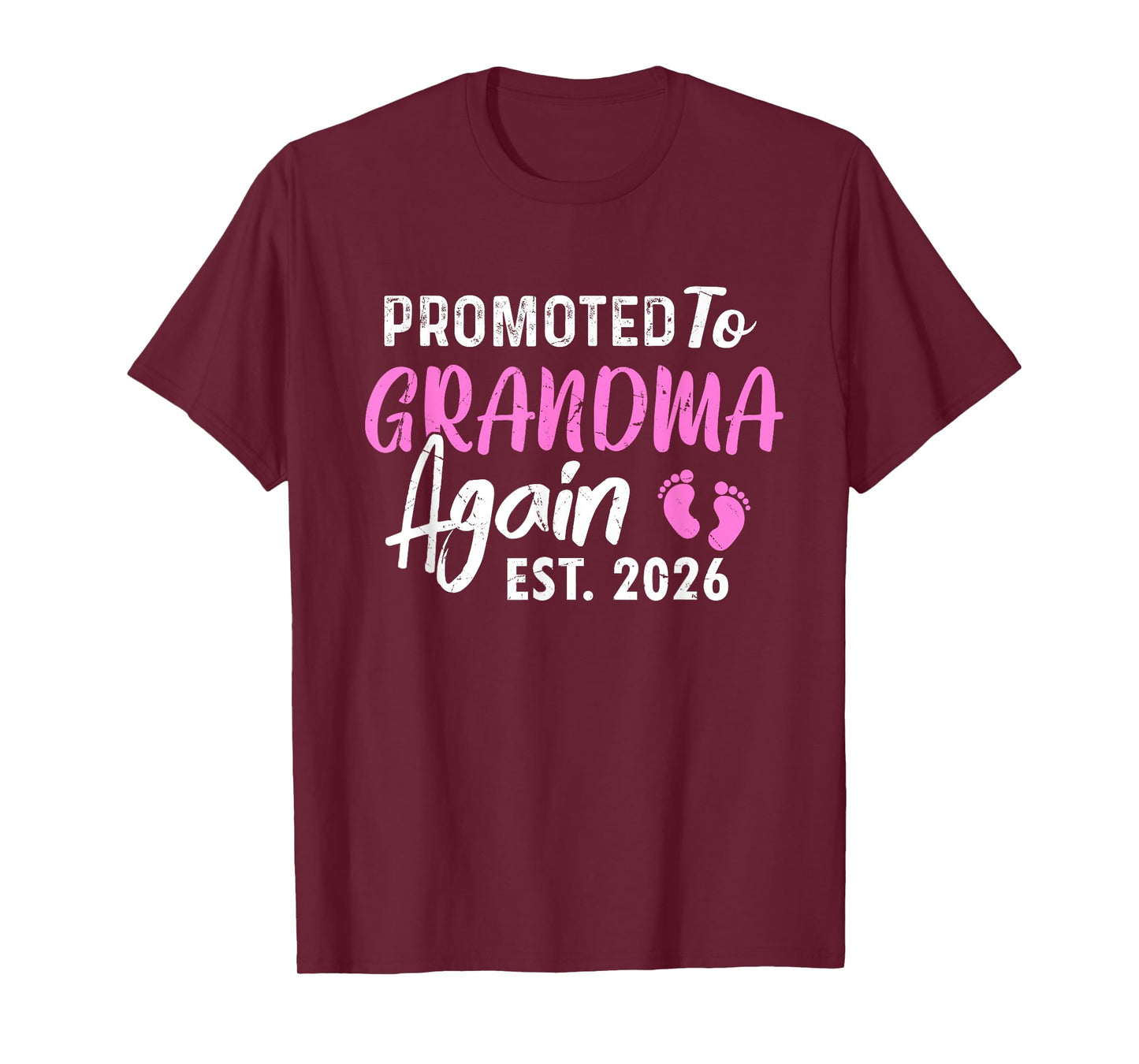 Promoted To Grandma Again 2026 Gifts Pregnancy Announcement T-Shirt