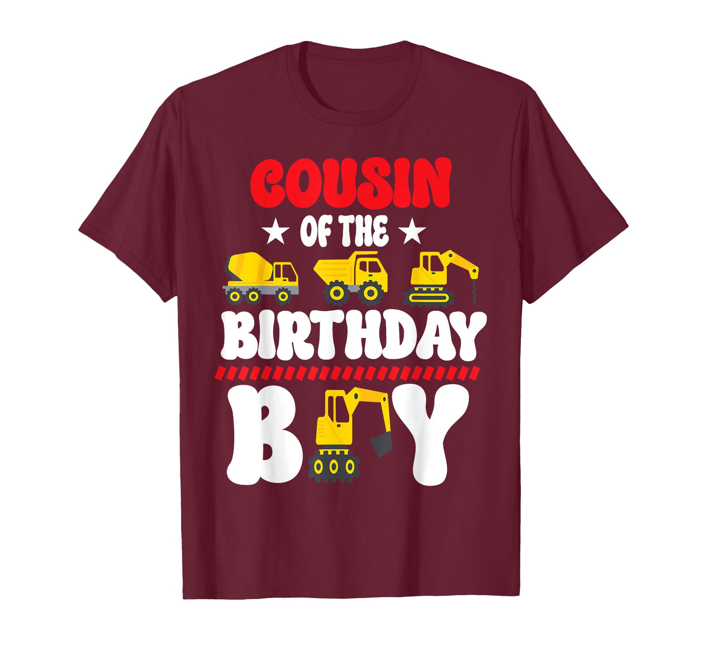 Cousin of the Birthday Boy Construction Worker Bday Party T-Shirt