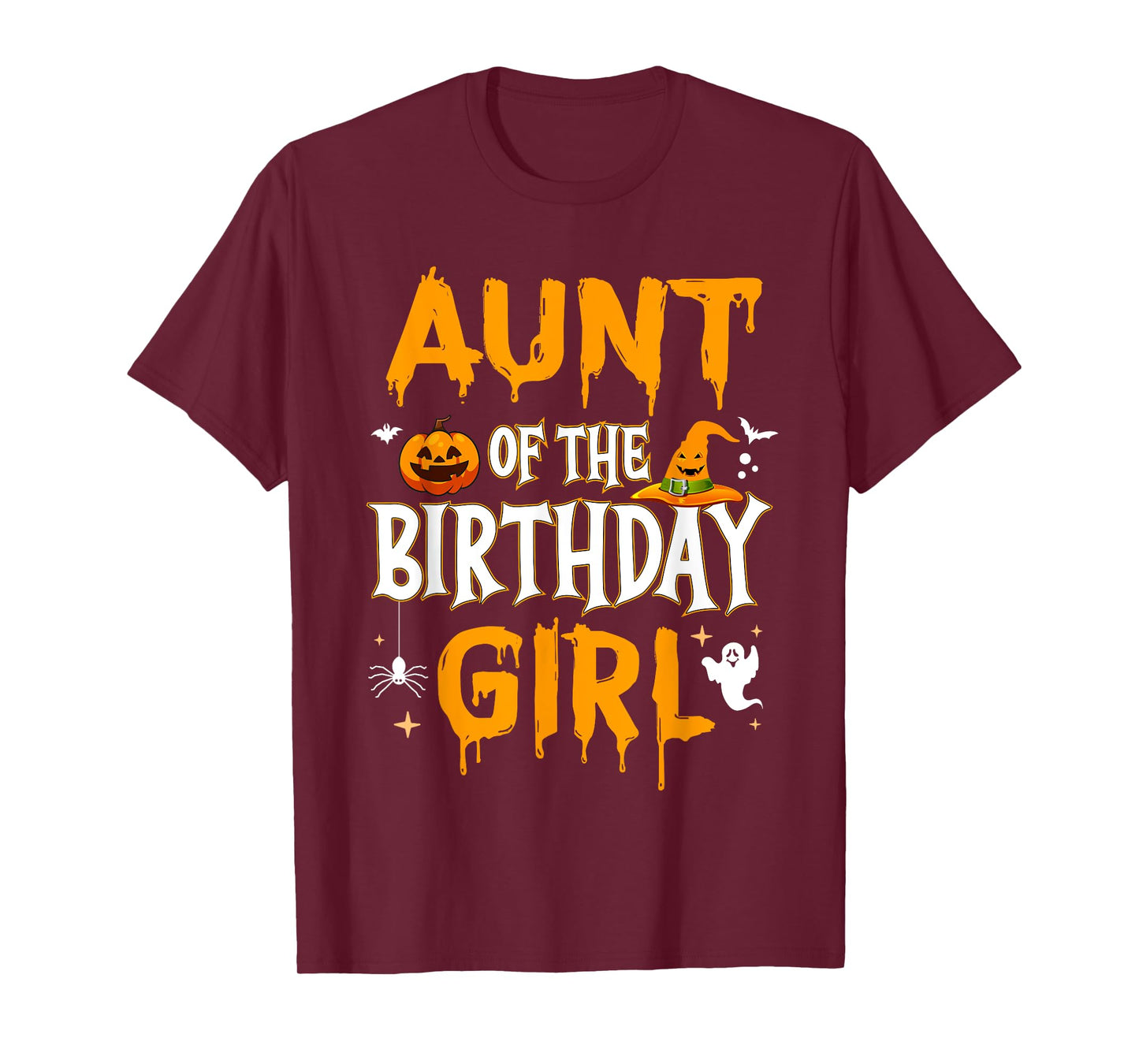 Aunt of the Birthday Girl Halloween 1st Birthday Girl T-Shirt