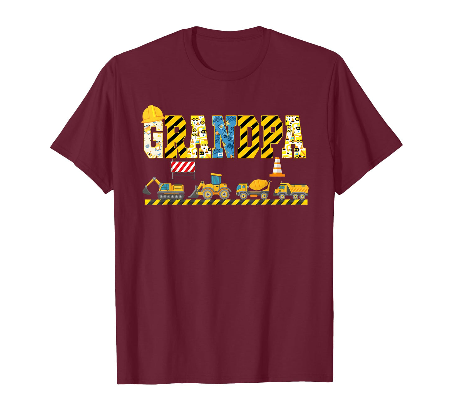 Grandpa Of The Birthday Construction Theme Boy Bday Party T-Shirt