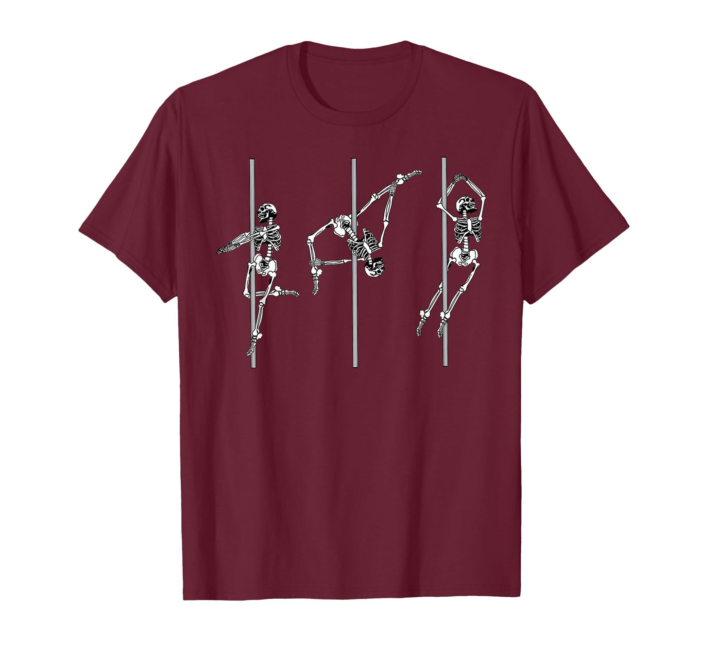 Skeleton Pole Dance Halloween Dancing T-Shirt