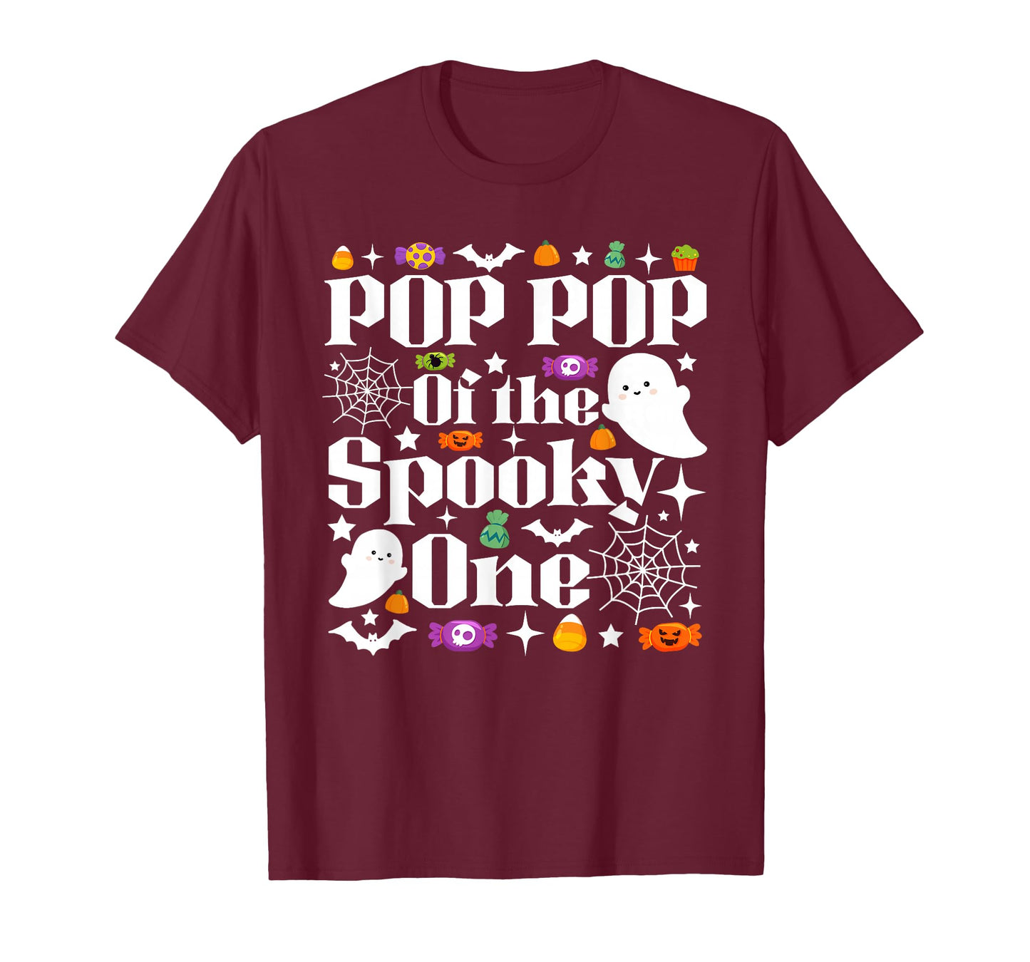 Pop Pop of The Spooky One Halloween First Birthday Boy T-Shirt