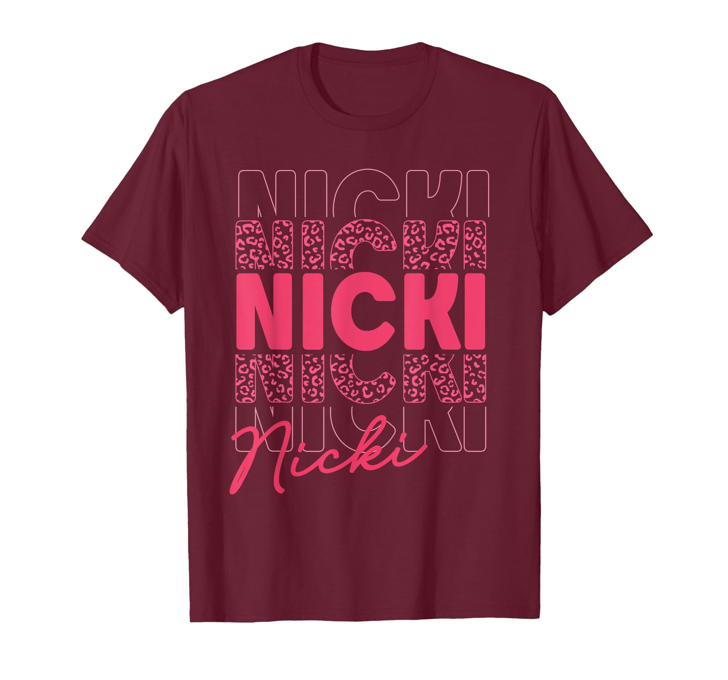 Girl Retro NICKI First Name Personalized Birthday T-Shirt