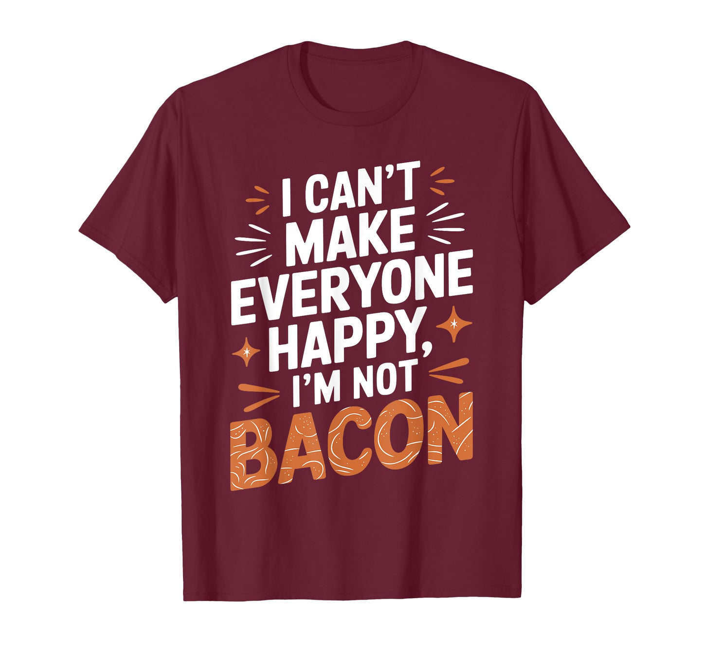 Funny Bacon Design For Men Women Adult Meat Pork Lover Bacon T-Shirt