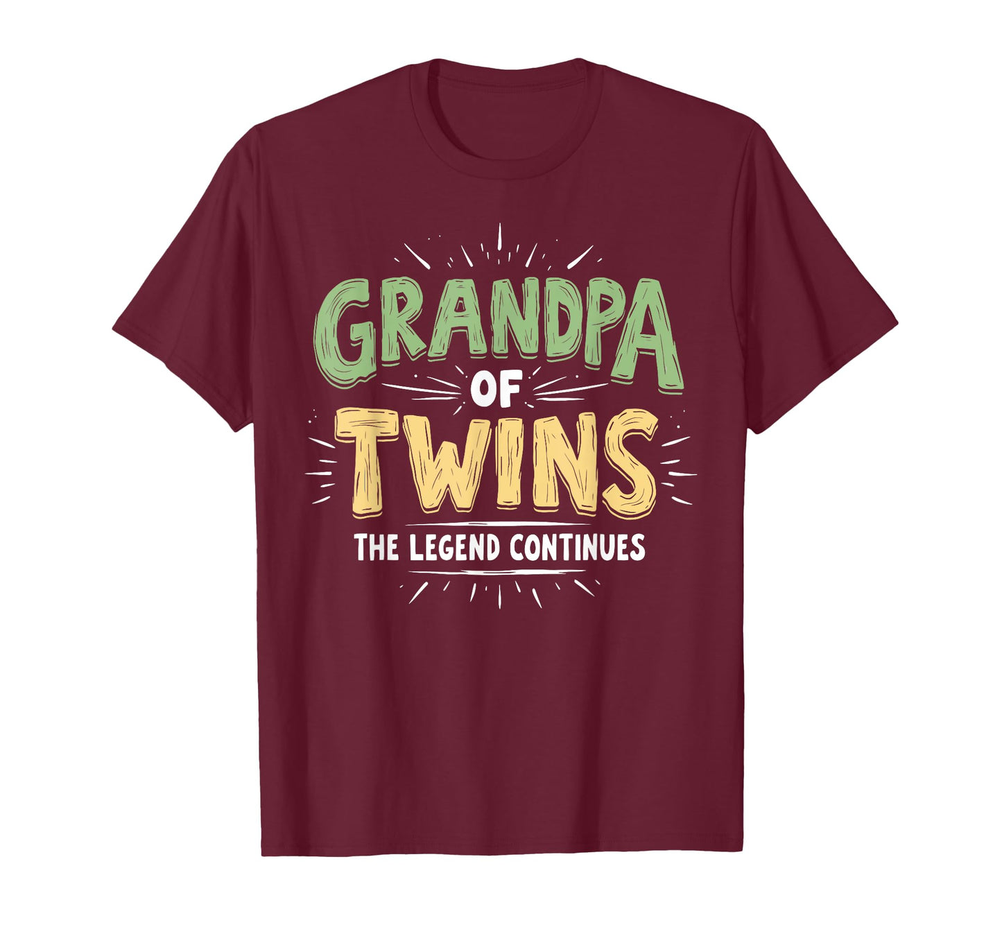 Grandpa of Twins The Legend Continues Twin Grandpa T-Shirt