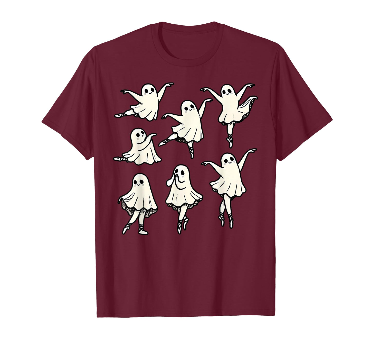 Ballet Ghost Ballet Dancer Spooky Dance Teacher Halloween T-Shirt