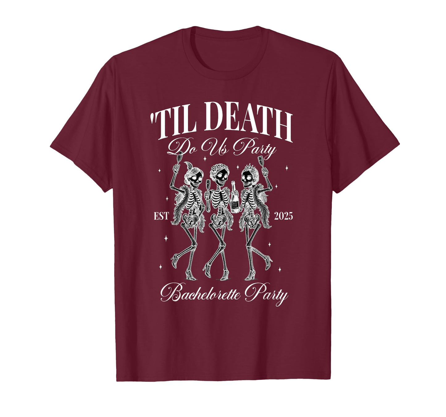 Til Death Do Us Party Retro Halloween Bachelorette Matching T-Shirt