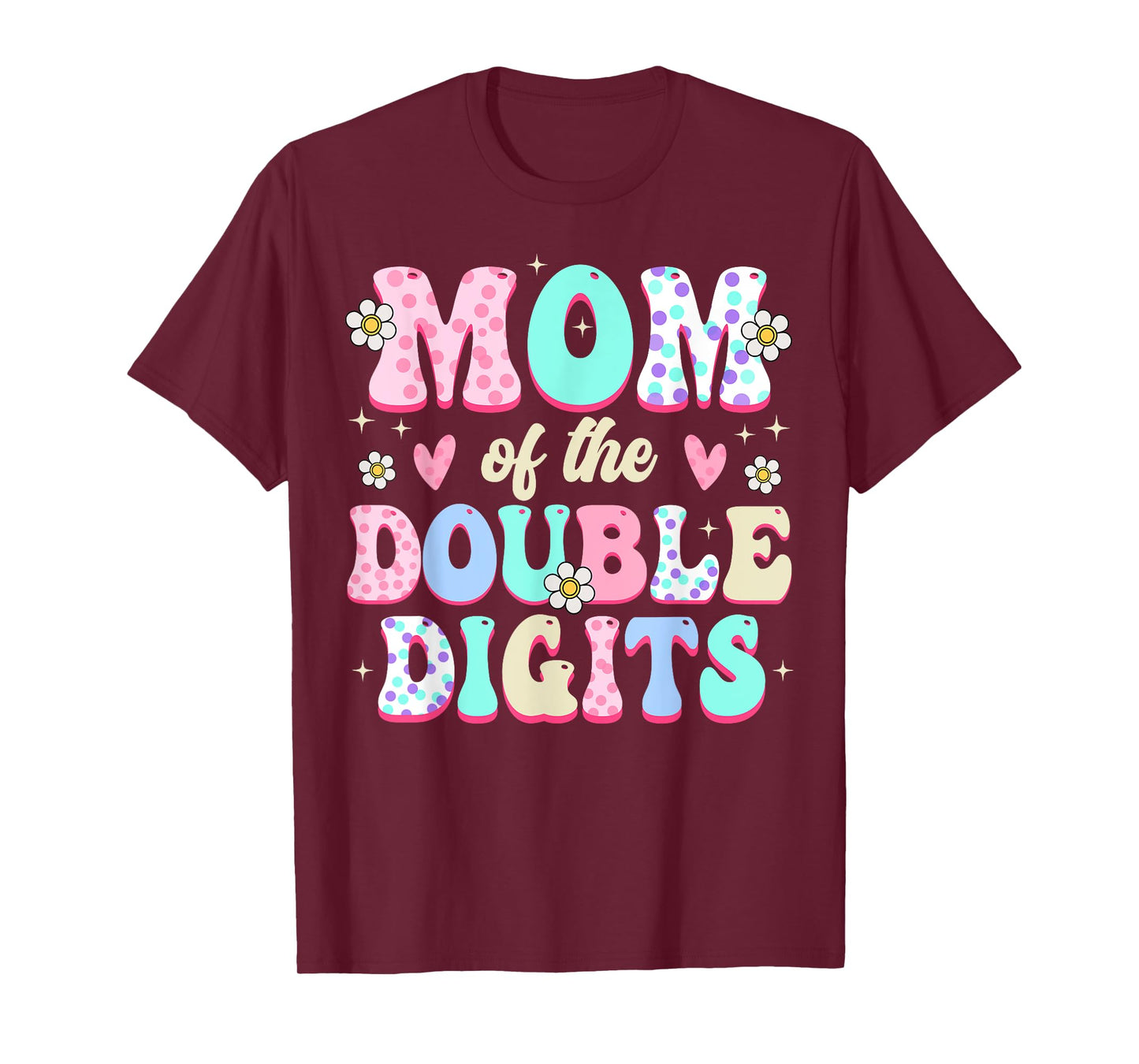 Mom of The Double Digits Matching Family 1st Birthday Party T-Shirt