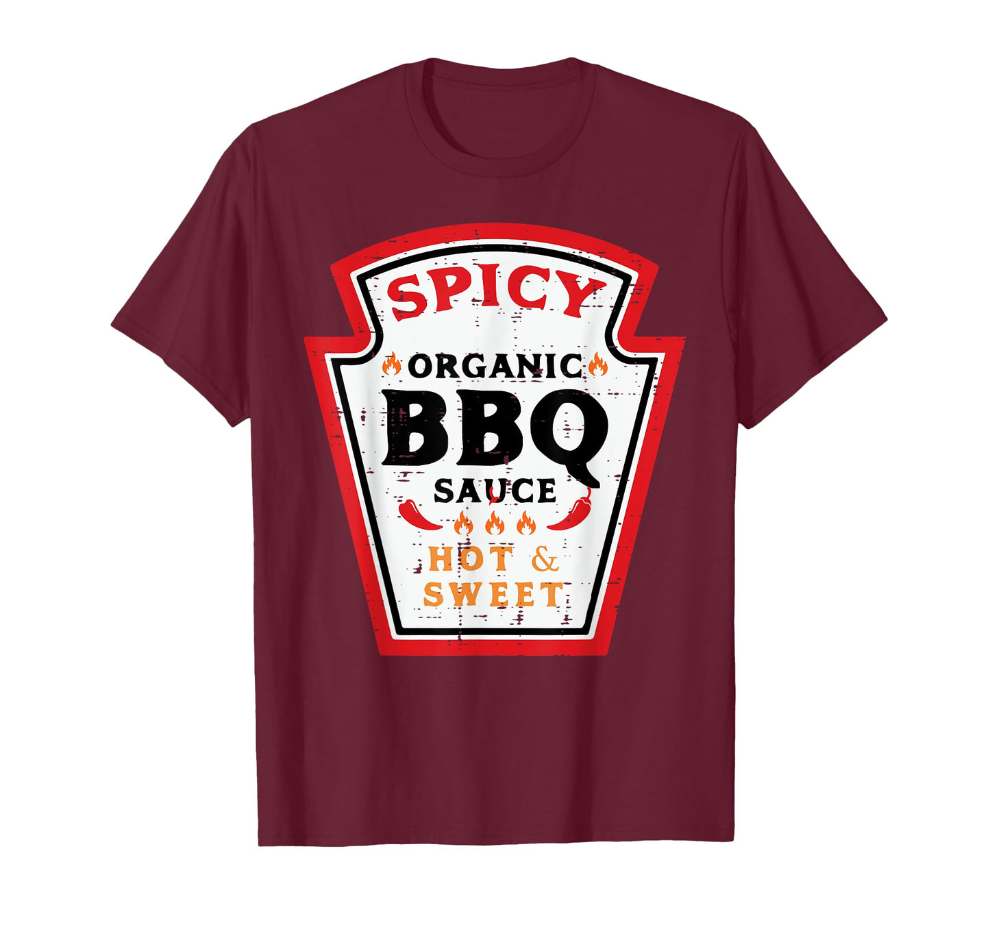 Halloween Spicy BBQ Sauce Funny Food Costume Men Women Kids T-Shirt