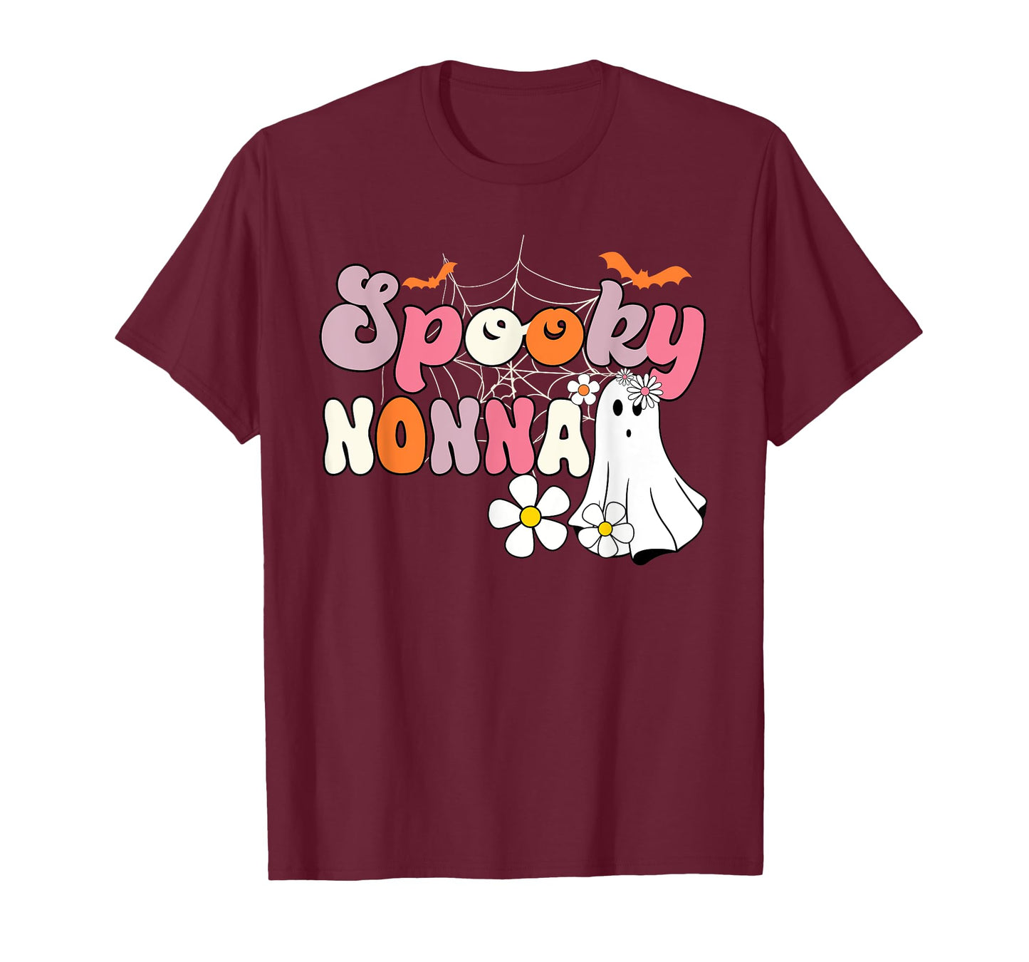 Groovy One Spooky Nonna Mama Grandma Witch Mom Halloween T-Shirt