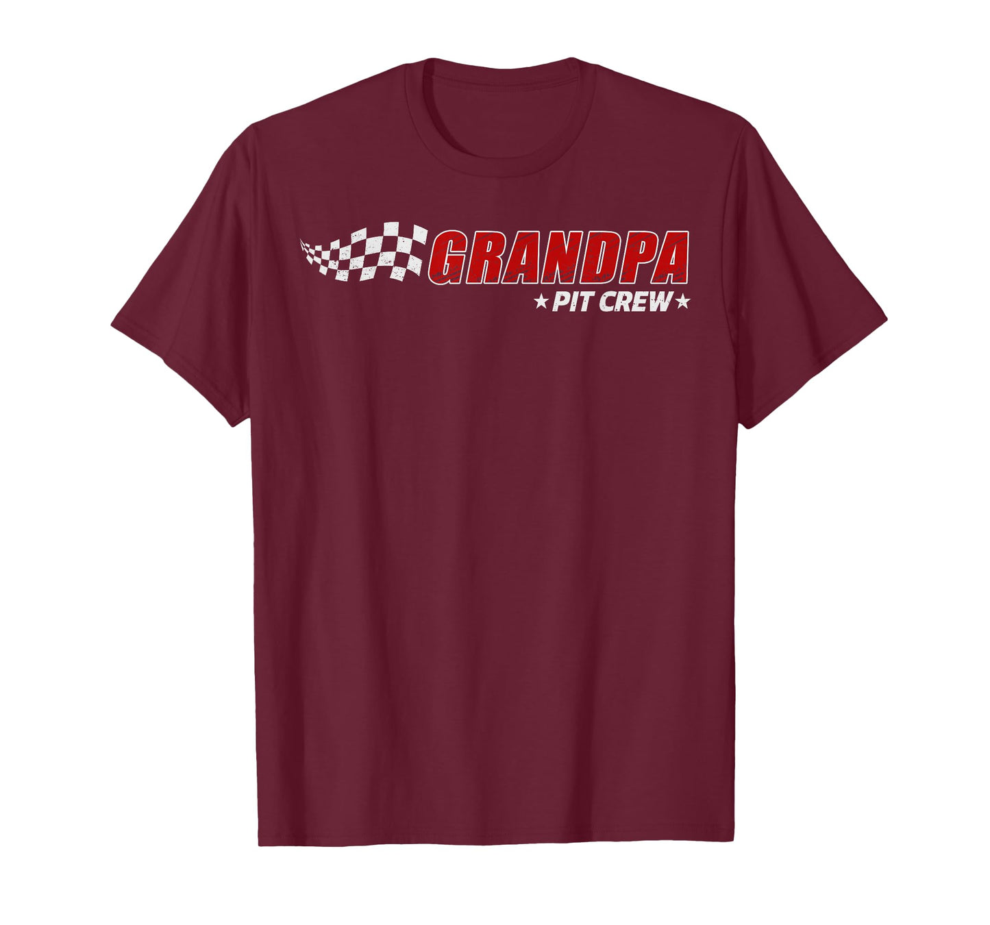 Grandpa Pit Crew Race Car Birthday Family Matching Pit Crew T-Shirt