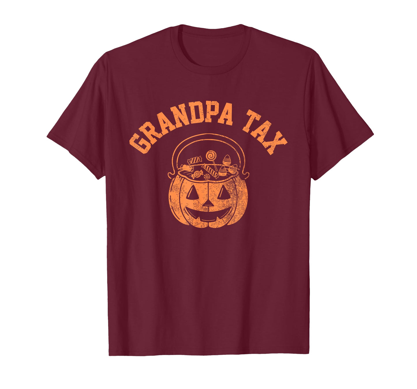 Vintage Grandpa Tax Halloween Pumpkin Spooky Trick or Treat T-Shirt