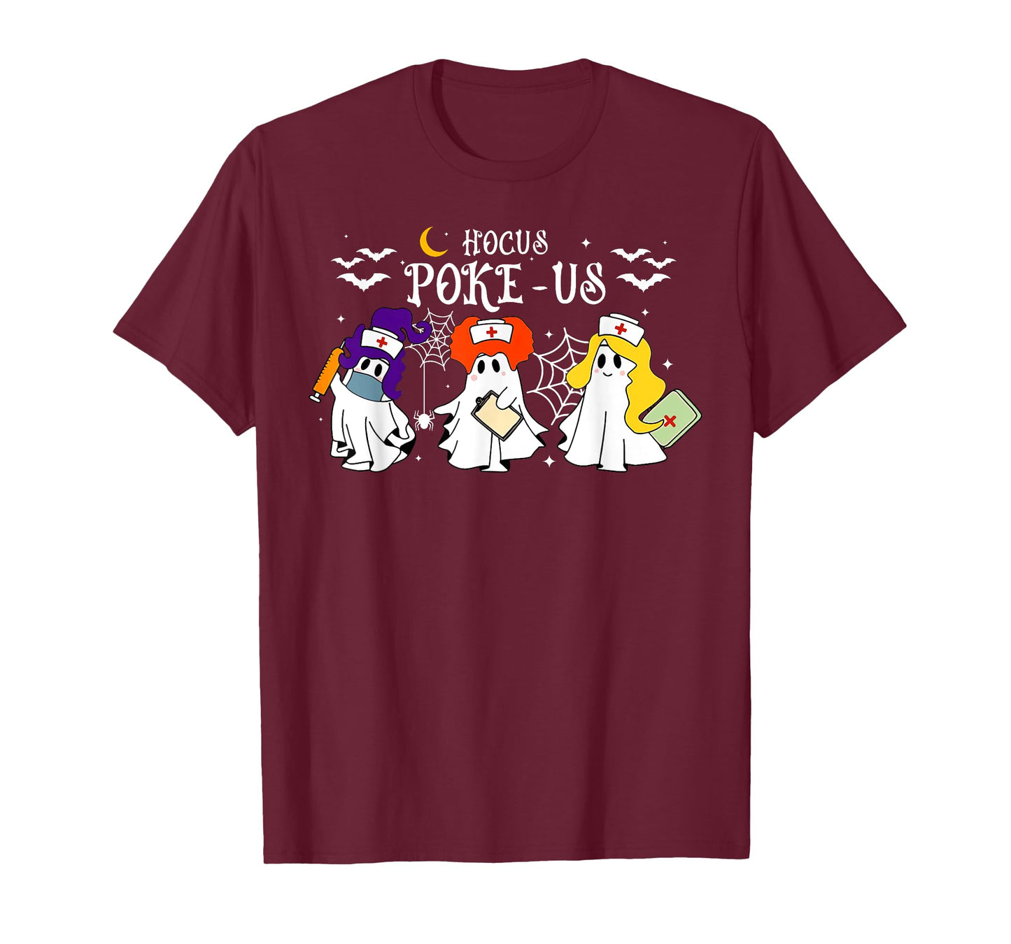 Hocus Poke-us Witch Nurse Halloween Medical Lab Tech Spooky T-Shirt