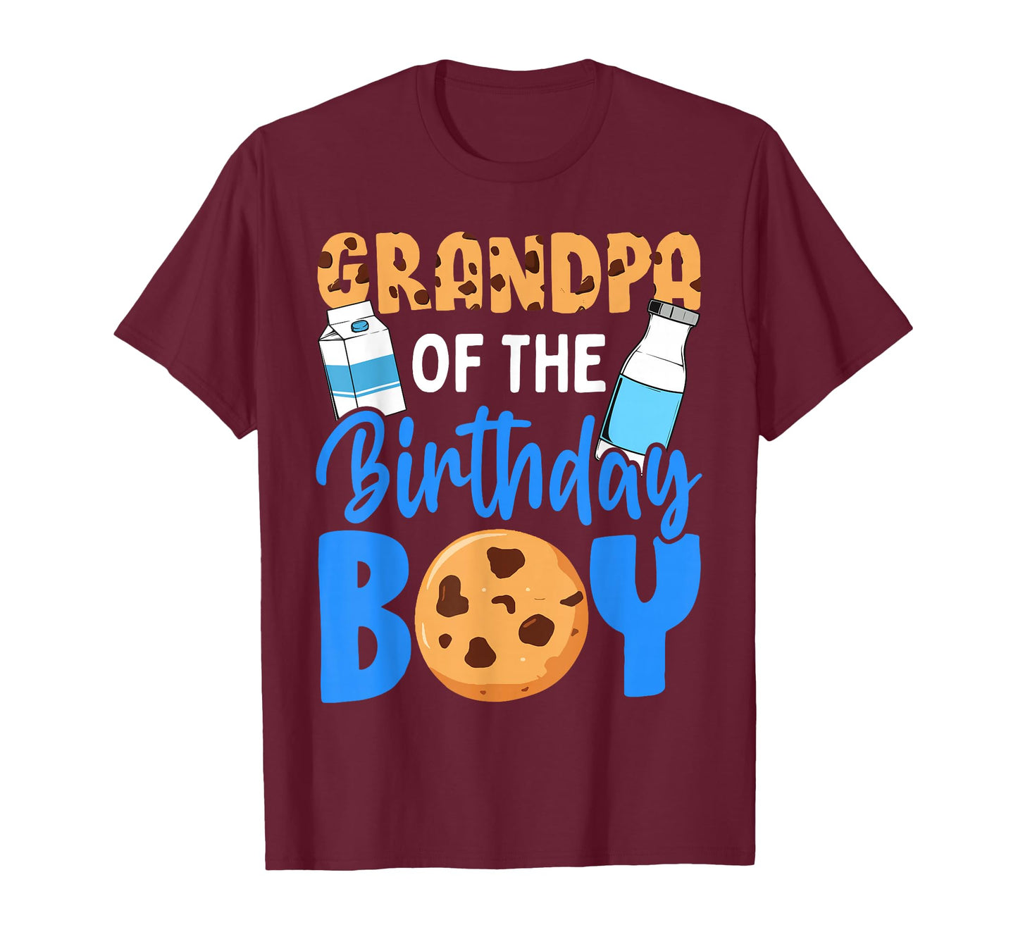 Grandpa of the birthday boy Milk and Cookies 1st birthday T-Shirt