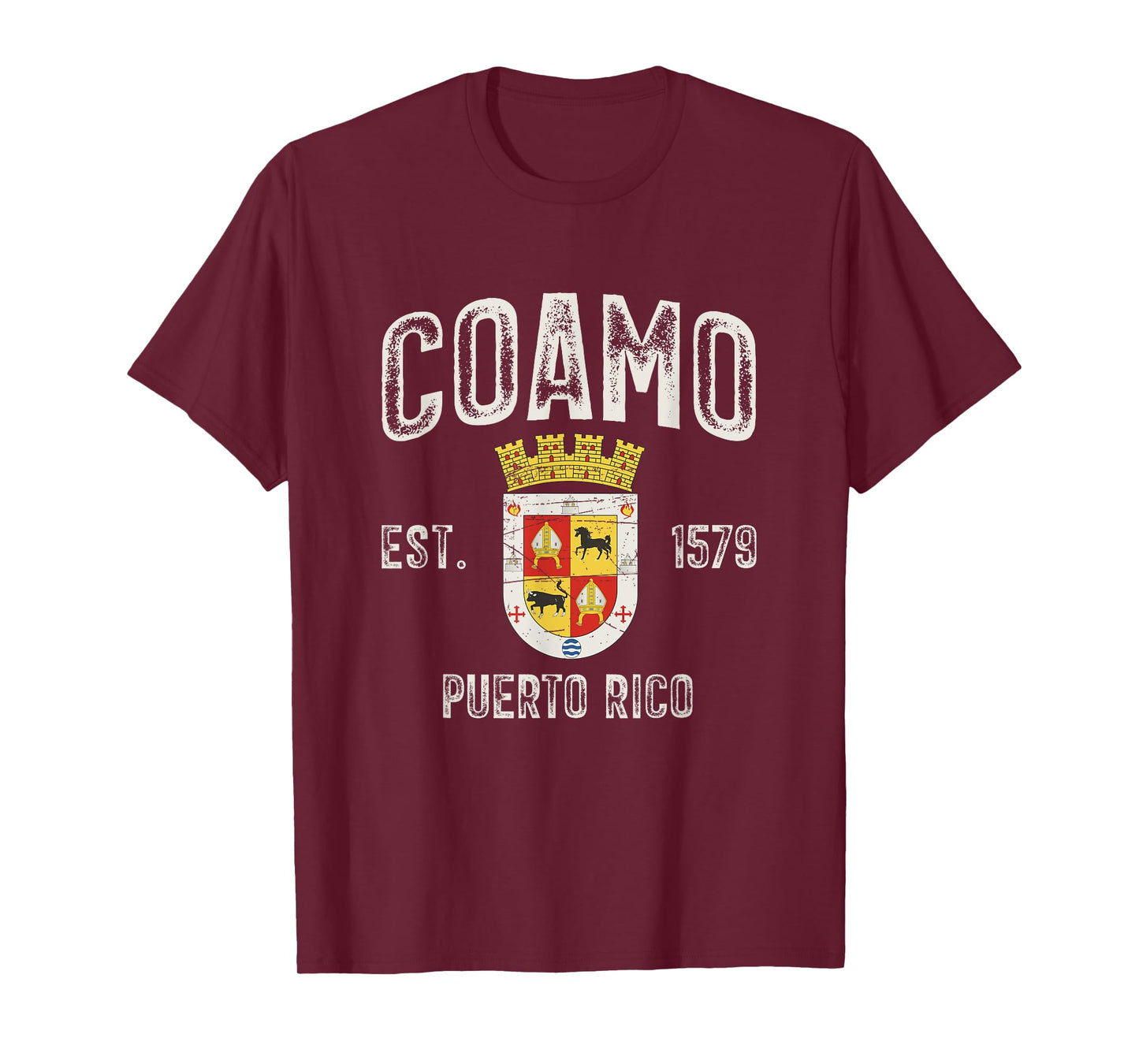 Coamo City In Puerto Rico Est 1579, Coamo Armorial T-Shirt