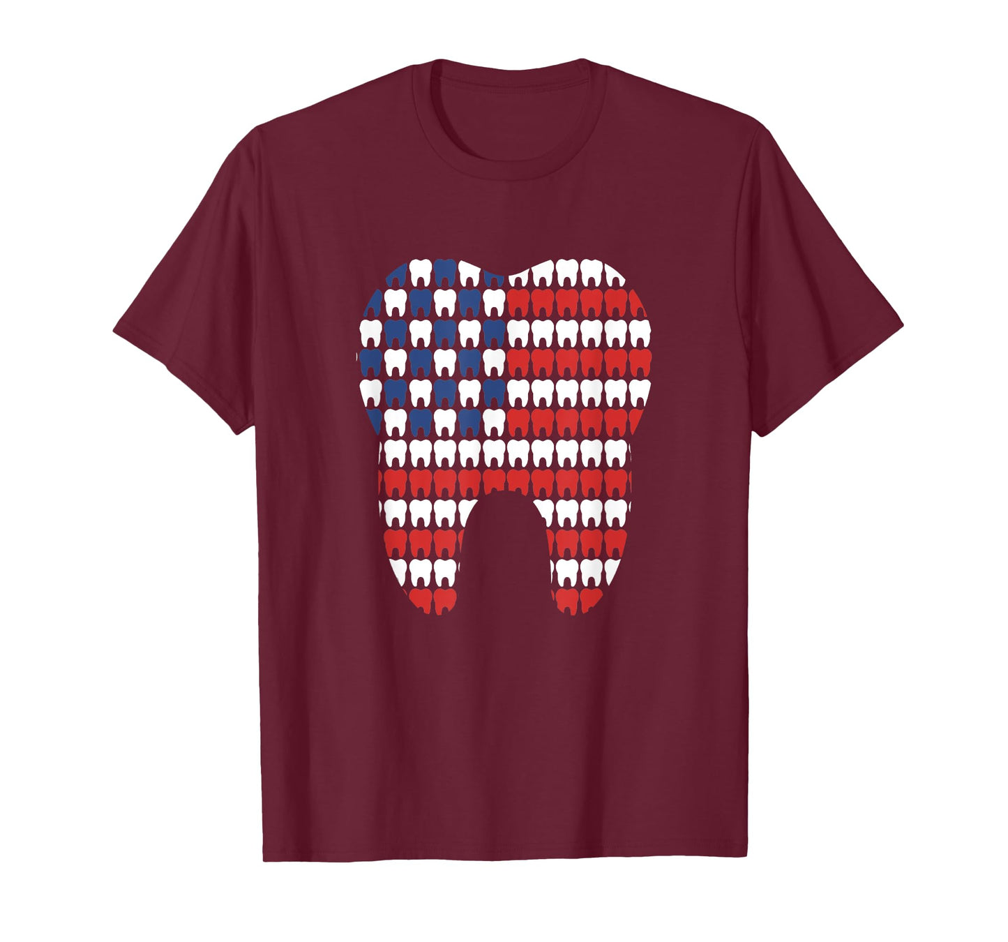 Patriotic Dentist American Flag Tooth 4th Of July Men Women T-Shirt