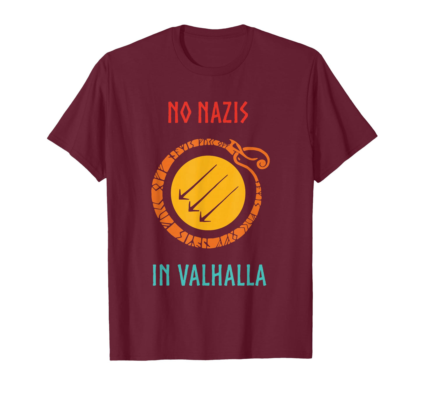 No Nazis in Valhalla Funny Vintage Apparel Black Unisex Kids T-Shirt