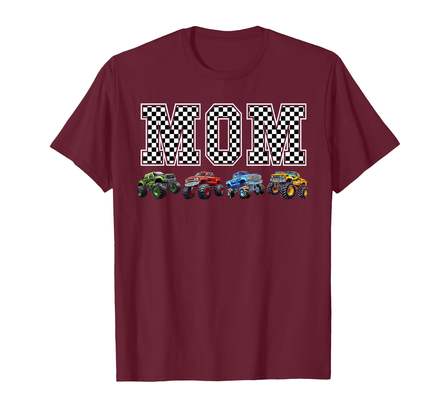 Mom Family Crew Monster Truck Lover Birthday Matching T-Shirt