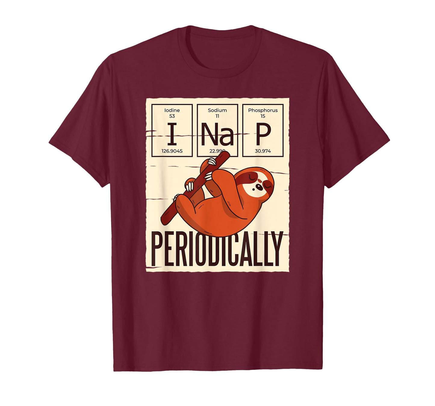 Funny Science Sloth Pajama for Sloth Lovers and Nerds T-Shirt