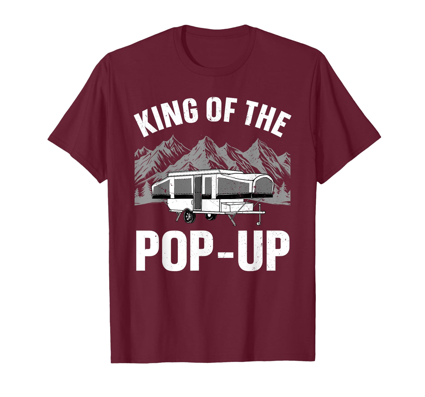 Funny Pop Up Camper Art For Men Dad Pop Up Trailer Camping T-Shirt
