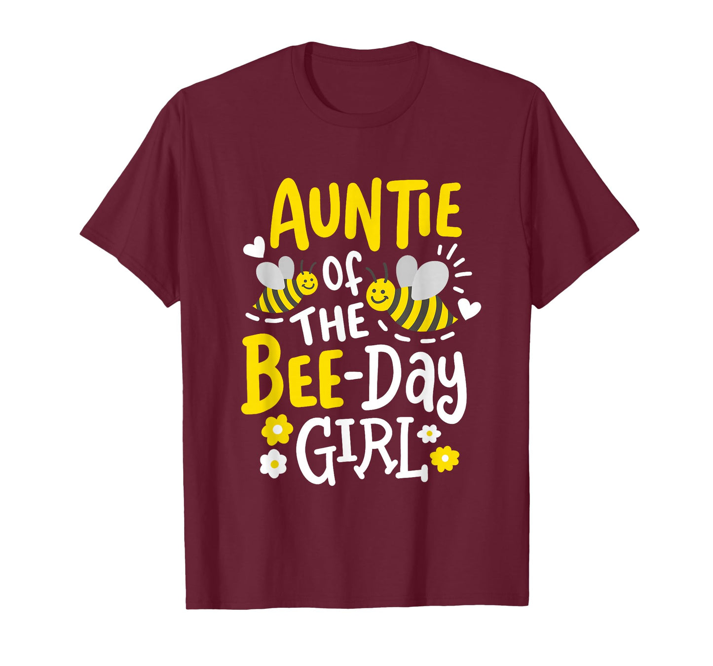 Auntie of the Bee-Day Girl Birthday Party Matching Family T-Shirt