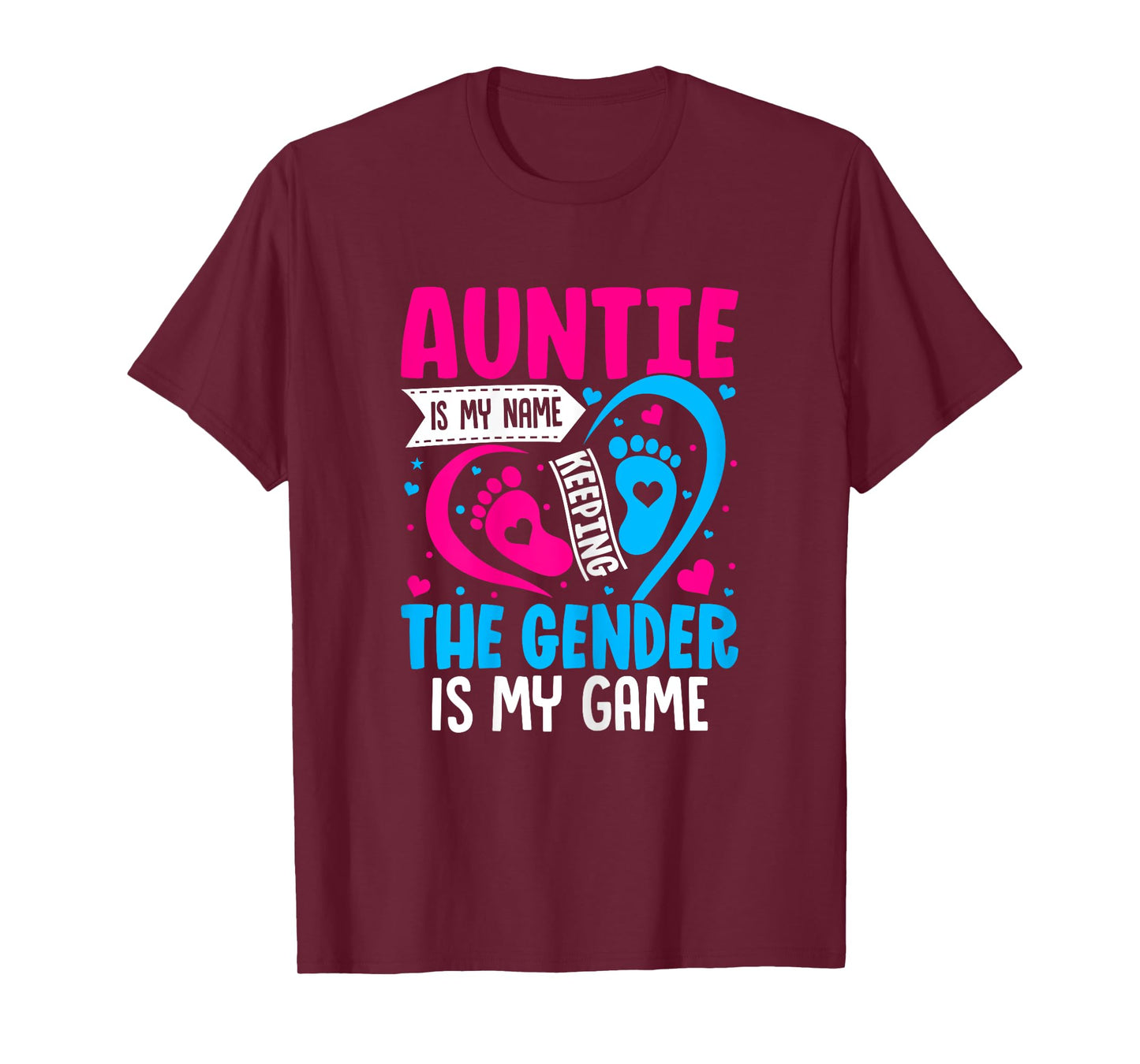 Gender Reveal Art Idea for a Keeper of the Gender Aunt T-Shirt