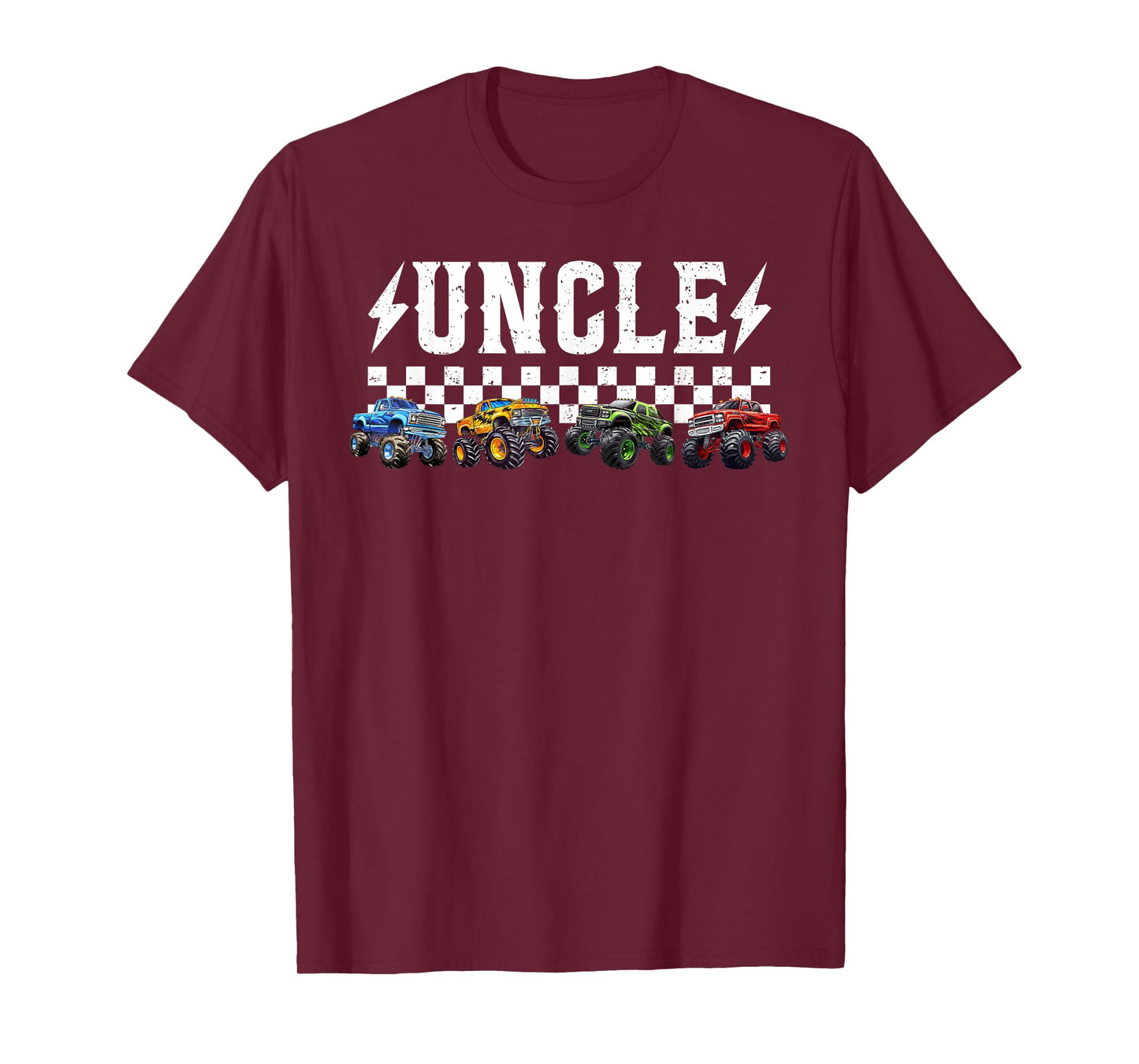 Uncle Retro Monster Truck Family Crew Birthday Matching T-Shirt