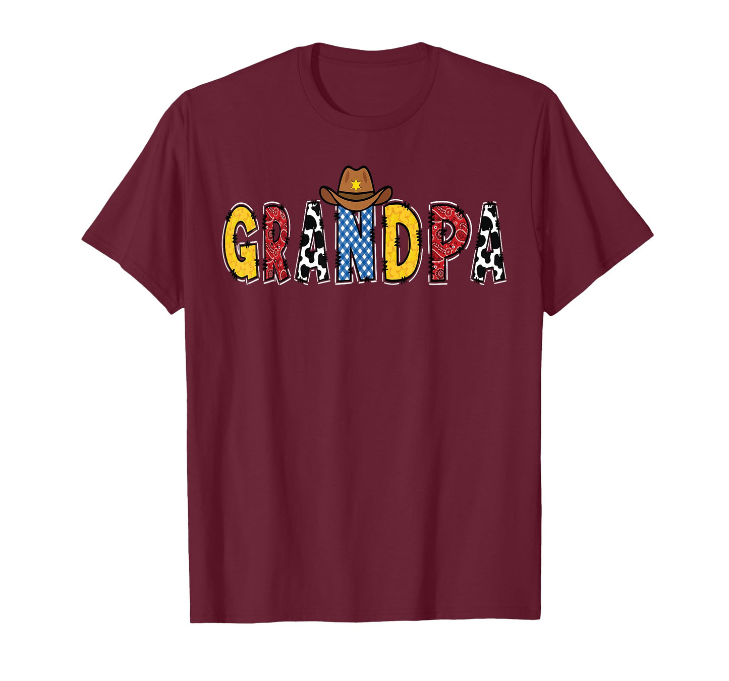 Cowboy Grandpa Western Rodeo Theme Kids Birthday Party T-Shirt