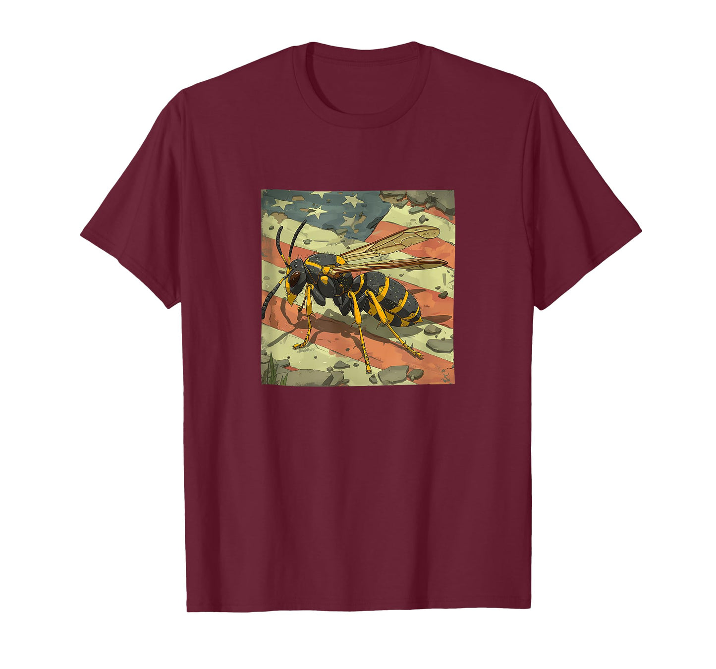 Wasp America Flag Graphic T-Shirt