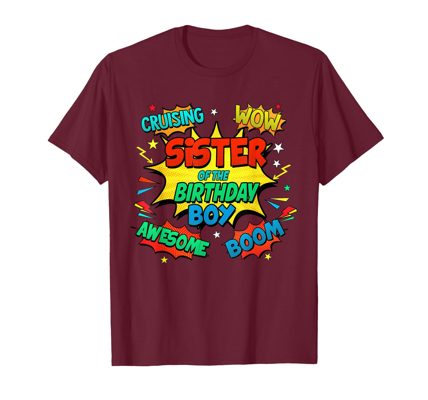 Aunt of The Birthday Boy Shirt Mother Superhero Comic Party T-Shirt