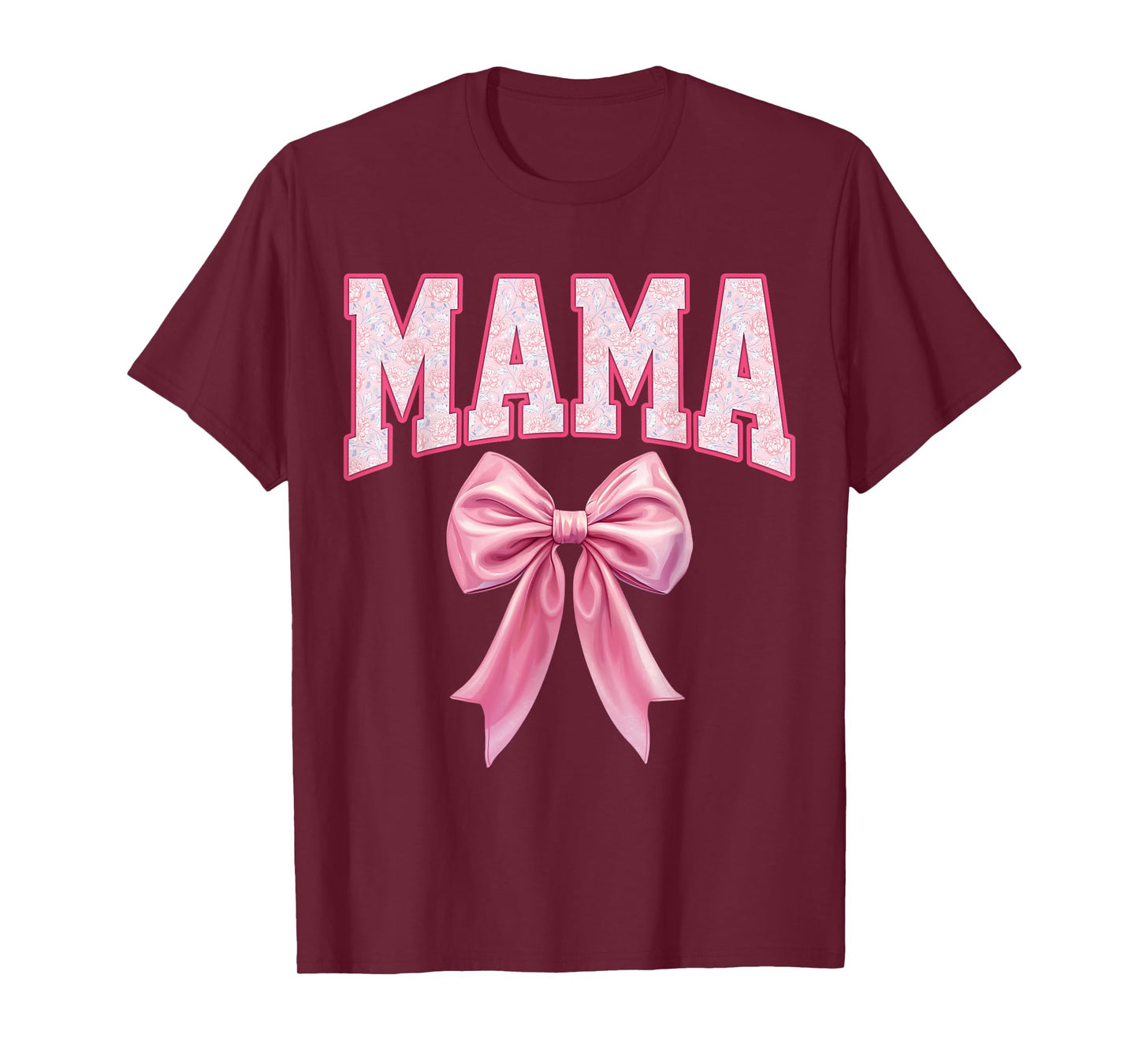Mama Coquette Pink Bow Floral Mother's Day Mom T-Shirt