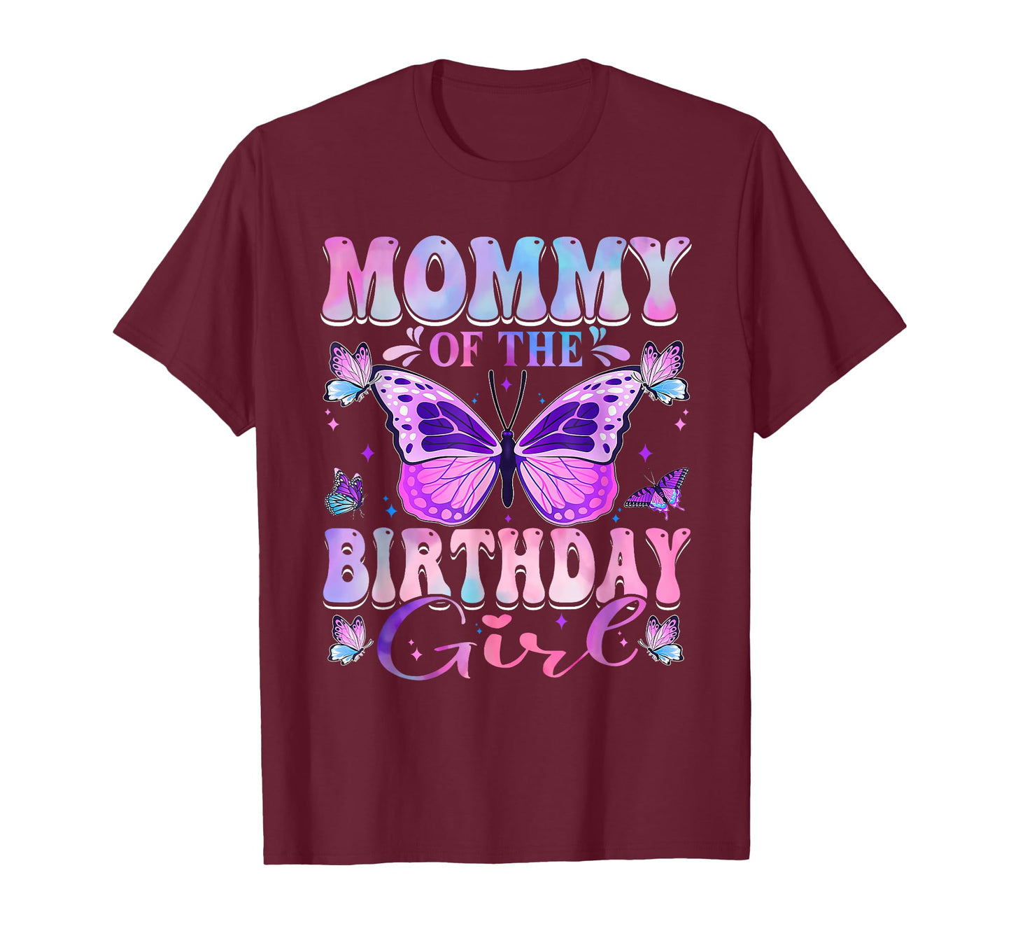 Mommy of The Birthday Girl Birthday Butterfly Matching T-Shirt
