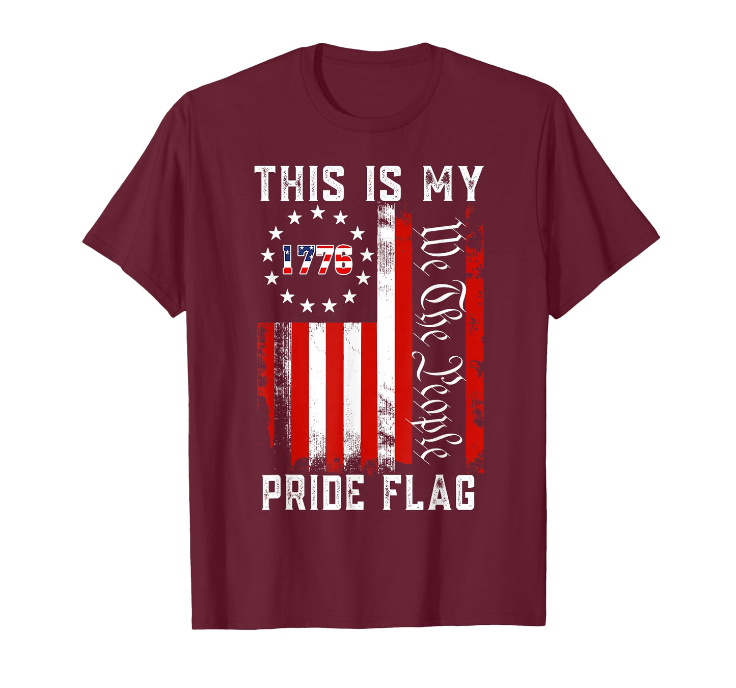 This Is My Pride Flag USA American 4th Of July Patriotic T-Shirt