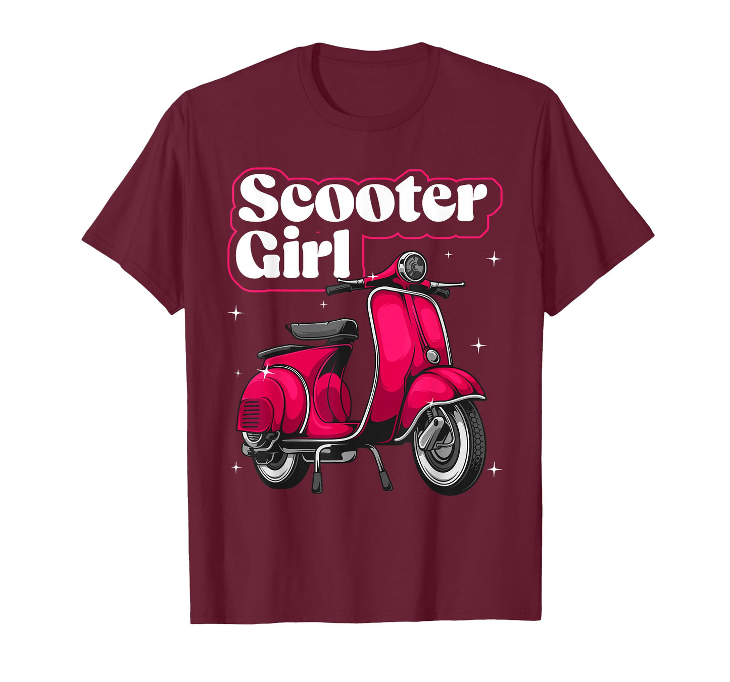 Funny Scooter Girl Art For Women Kids Scooter Life Lover T-Shirt