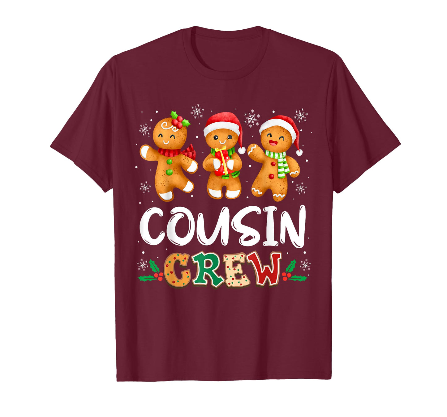 Cousin Crew Christmas Pajama Shirt Gingerbread Man T-Shirt