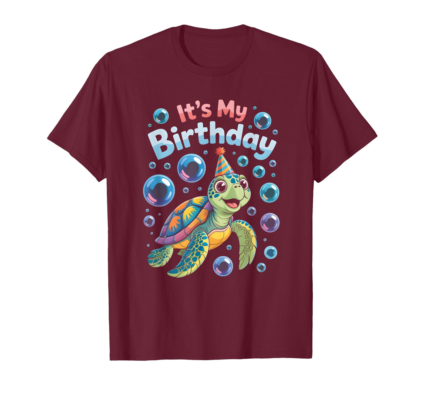 It's My Birthday Sea Turtle Cute Ocean Animal Party T-Shirt