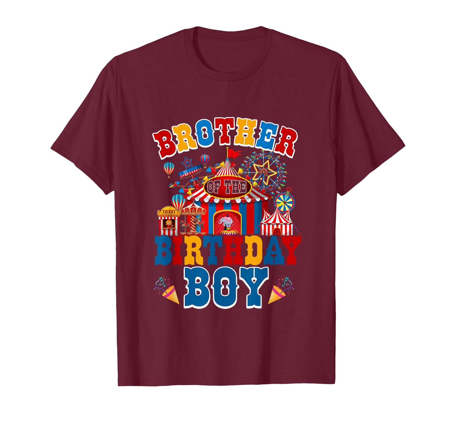 Brother of The Birthday for Boy Circus Carnival Theme Party T-Shirt