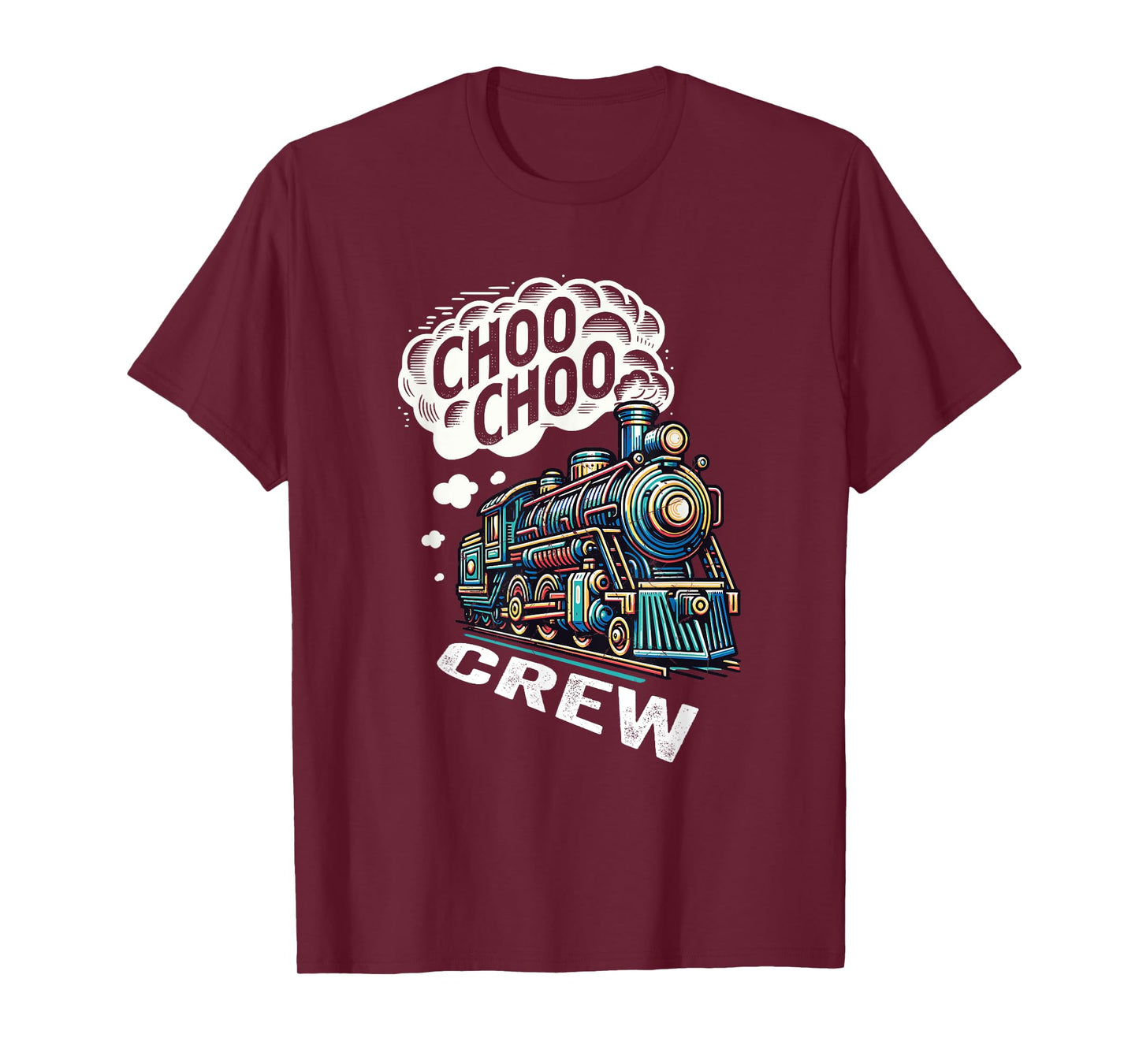 Choo Choo Crew Vintage Railroad Train Locomotive Kids T-Shirt